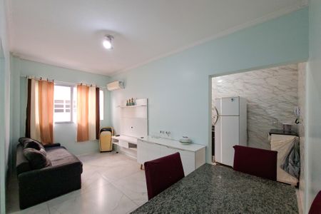 Sala de apartamento para alugar com 1 quarto, 64m² em Guilhermina, Praia Grande