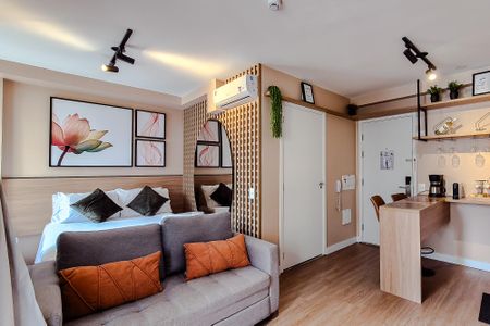 Sala de kitnet/studio para alugar com 1 quarto, 27m² em Barra Funda, São Paulo