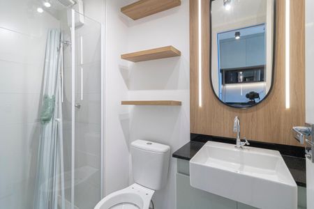 Studio para alugar com 25m², 1 quarto e sem vaga Studio para alugar com 25m², 1 quarto e sem vagaBanheiro