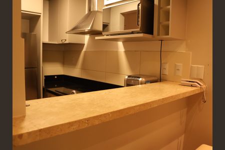 Cozinha de apartamento para alugar com 1 quarto, 60m² em Jardim Goiás, Goiânia