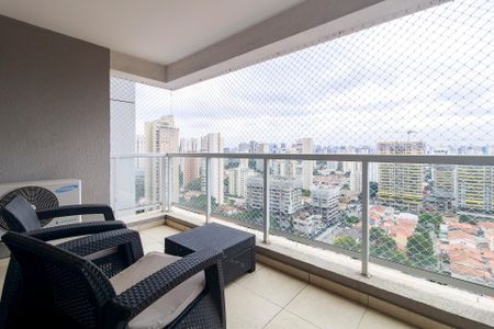 Sala - Varanda de apartamento à venda com 1 quarto, 47m² em Brooklin, São Paulo