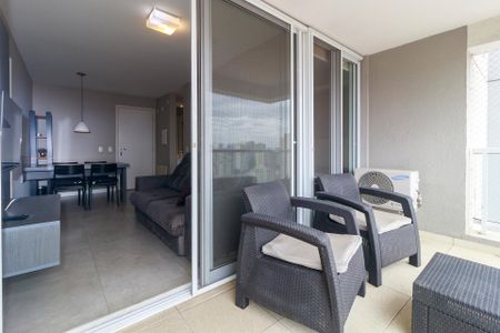 Sala - Varanda de apartamento à venda com 1 quarto, 47m² em Brooklin, São Paulo