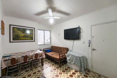 Sala de apartamento para alugar com 1 quarto, 54m² em Canto do Forte, Praia Grande