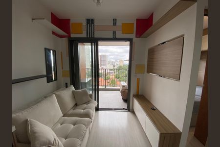 Sala de kitnet/studio para alugar com 1 quarto, 28m² em Chácara Santo Antônio (zona Sul), São Paulo