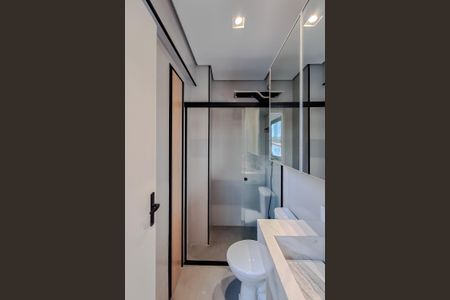 Banheiro de kitnet/studio à venda com 1 quarto, 27m² em Vila Mariana, São Paulo