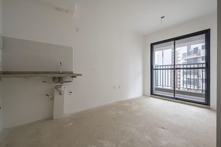 Sala/Cozinha de apartamento à venda com 1 quarto, 27m² em Pinheiros, São Paulo