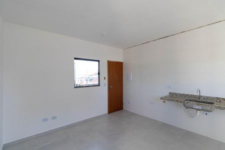 Sala/Cozinha/Área de Serviço  de apartamento à venda com 2 quartos, 44m² em Cidade Antônio Estêvão de Carvalho, São Paulo