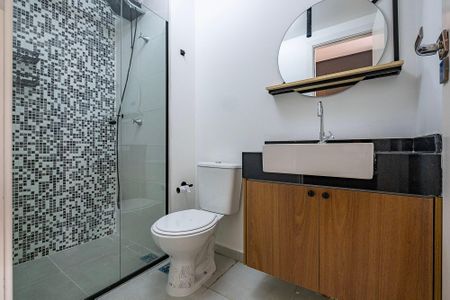 Studio para alugar com 25m², 1 quarto e sem vaga Studio para alugar com 25m², 1 quarto e sem vagaBanheiro
