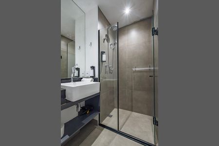 Banheiro de kitnet/studio à venda com 1 quarto, 31m² em Jardins, São Paulo