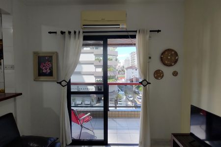 Sala de apartamento para alugar com 1 quarto, 54m² em Boqueirão, Praia Grande