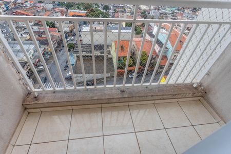 Varanda da sala  de apartamento à venda com 2 quartos, 54m² em Centro, Diadema
