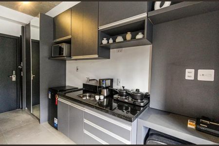 Cozinha de apartamento à venda com 1 quarto, 22m² em Bela Vista, São Paulo