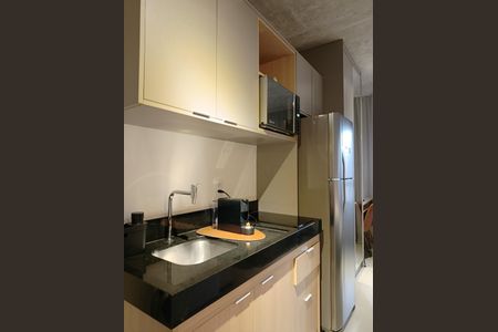 Estúdio - Cozinha de kitnet/studio para alugar com 1 quarto, 22m² em Cerqueira César, São Paulo