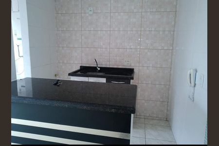 Cozinha de apartamento à venda com 2 quartos, 54m² em Vila Alzira, Santo André