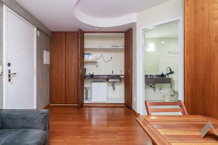 Sala de apartamento à venda com 1 quarto, 33m² em Brooklin, São Paulo