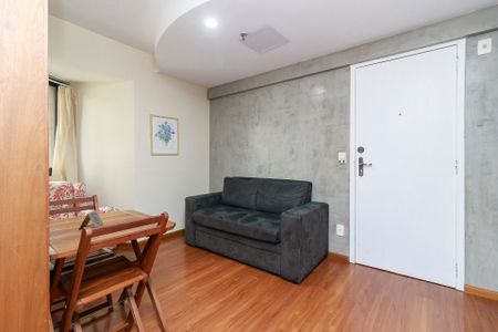 Sala de apartamento à venda com 1 quarto, 33m² em Brooklin, São Paulo