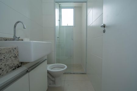 Banheiro da suíte de apartamento à venda com 2 quartos, 58m² em Nova Suíça, Belo Horizonte