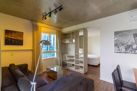 Sala de apartamento para alugar com 1 quarto, 63m² em Cidade Monções, São Paulo