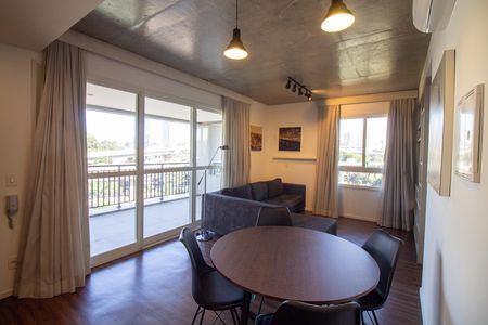 Sala de apartamento para alugar com 1 quarto, 63m² em Cidade Monções, São Paulo
