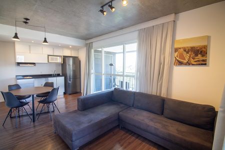 Sala de apartamento para alugar com 1 quarto, 63m² em Cidade Monções, São Paulo