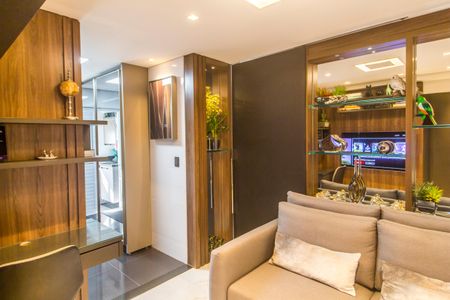 Sala  de apartamento à venda com 1 quarto, 42m² em Empresarial 18 do Forte, Barueri