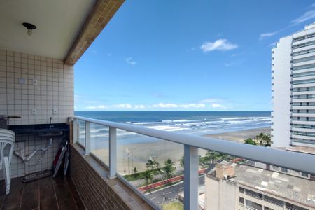 Varanda da sala de apartamento para alugar com 1 quarto, 42m² em Balneario Flórida, Praia Grande