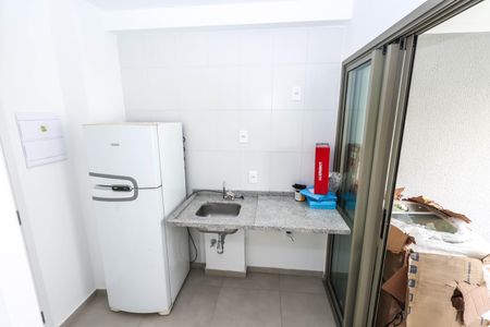 Cozinha de kitnet/studio para alugar com 1 quarto, 24m² em Aclimação, São Paulo