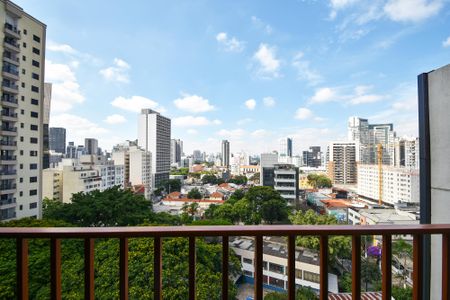 vista varanda Sala de kitnet/studio para alugar com 1 quarto, 30m² em Pinheiros, São Paulo