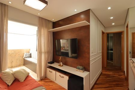 Sala de apartamento à venda com 2 quartos, 52m² em Vila Humaita, Santo André