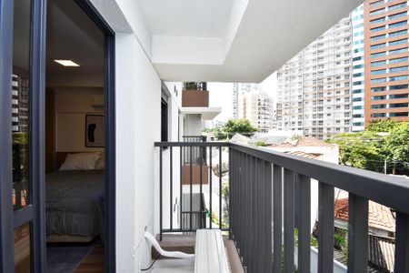 varanda Sala de kitnet/studio à venda com 1 quarto, 27m² em Pinheiros, São Paulo