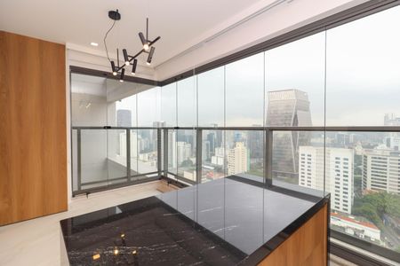 Varanda gourmet de apartamento para alugar com 1 quarto, 72m² em Pinheiros, São Paulo