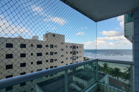 Varanda da sala de apartamento para alugar com 1 quarto, 55m² em Maracanã, Praia Grande