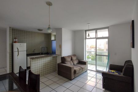 Sala de apartamento para alugar com 1 quarto, 55m² em Maracanã, Praia Grande