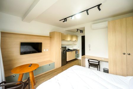 Studio para alugar com 23m², 1 quarto e sem vaga Studio para alugar com 23m², 1 quarto e sem vagaSala quarto e cozinha