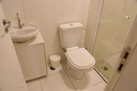 Banheiro de apartamento para alugar com 1 quarto, 28m² em Jardim Caravelas, São Paulo