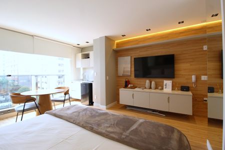 Sala/Quarto de kitnet/studio para alugar com 1 quarto, 29m² em Itaim Bibi, São Paulo