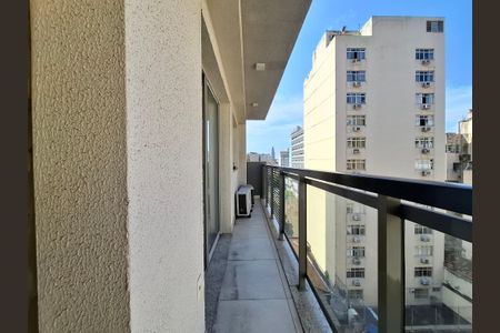 Varanda da sala de apartamento à venda com 1 quarto, 44m² em Centro, Rio de Janeiro
