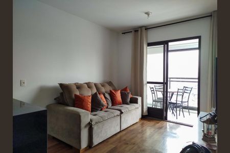 Sala com cozinha americana de apartamento para alugar com 1 quarto, 42m² em Tatuapé, São Paulo