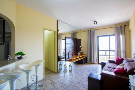 Sala de apartamento para alugar com 3 quartos, 89m² em Vila Valparaíso, Santo André