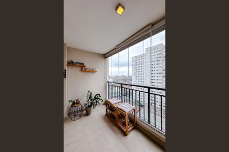 Varanda da Sala de apartamento para alugar com 1 quarto, 42m² em Brás, São Paulo