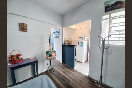 Sala de apartamento para alugar com 1 quarto, 50m² em Centro, São Vicente