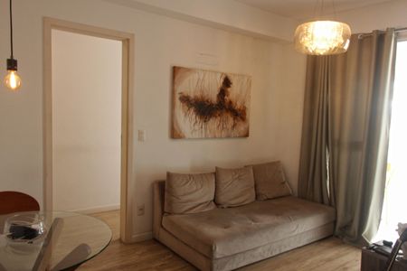 Sala de apartamento para alugar com 1 quarto, 50m² em Ponta da Praia, Santos