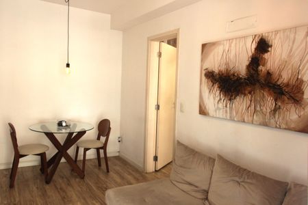 Sala de apartamento para alugar com 1 quarto, 50m² em Ponta da Praia, Santos