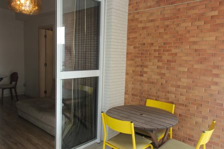 Varanda da Sala de apartamento para alugar com 1 quarto, 50m² em Ponta da Praia, Santos