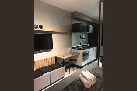 Cozinha de apartamento para alugar com 1 quarto, 24m² em Vila Clementino, São Paulo