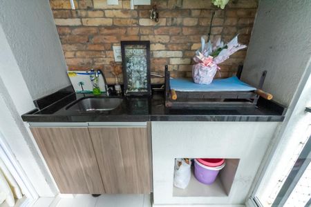 Varanda Gourmet de apartamento à venda com 2 quartos, 56m² em Jardim Independencia, São Bernardo do Campo