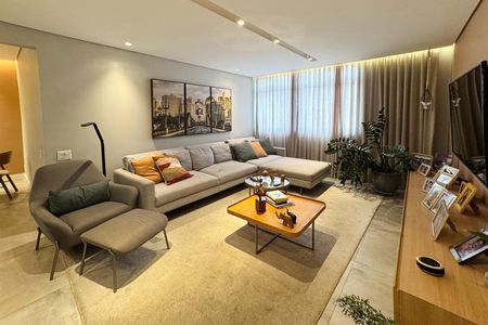 Sala de apartamento à venda com 4 quartos, 125m² em Grajaú, Belo Horizonte