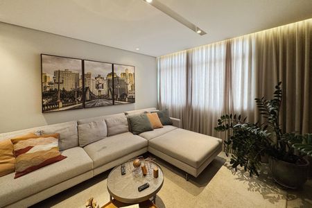 Sala de apartamento à venda com 4 quartos, 125m² em Grajaú, Belo Horizonte