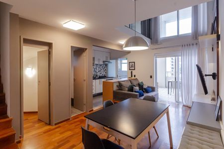 Sala de apartamento para alugar com 1 quarto, 77m² em Vila Nova Conceição, São Paulo