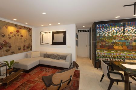 Sala de Estar de apartamento para alugar com 3 quartos, 95m² em Vila da Serra, Nova Lima